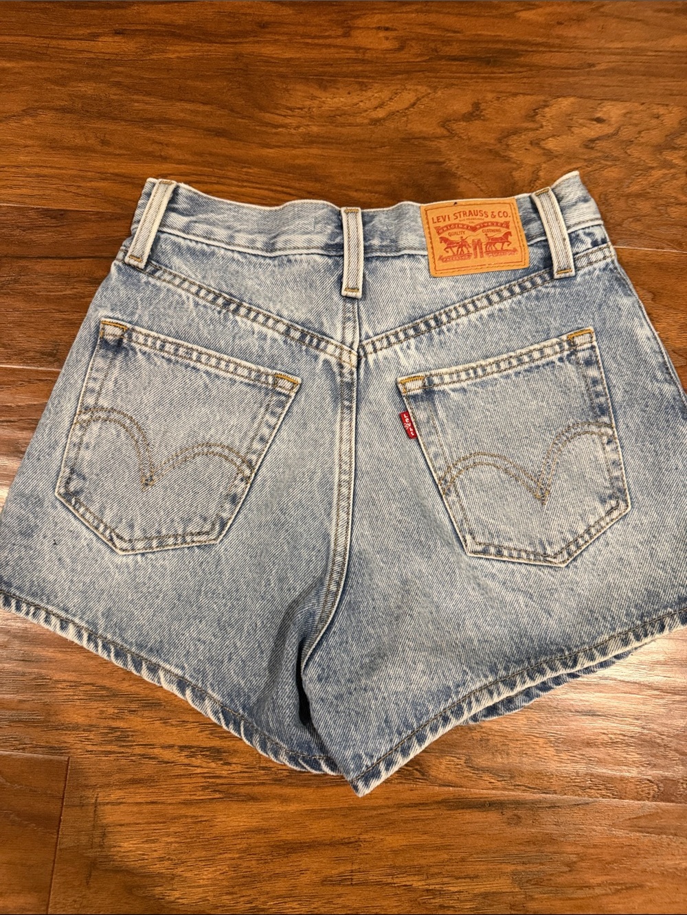 Levi's Light Blue High-Rise Denim Shorts